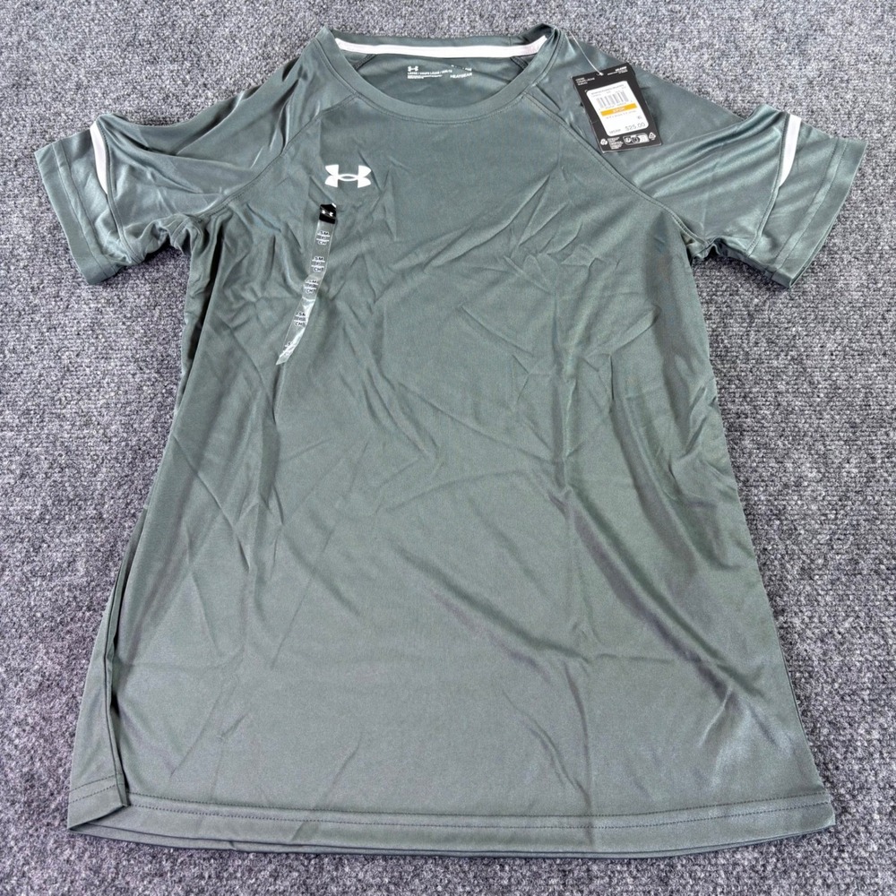 Under Armour Golazo 3.0 Jersey Womens Small Gray HeatGear Soccer Shirt New